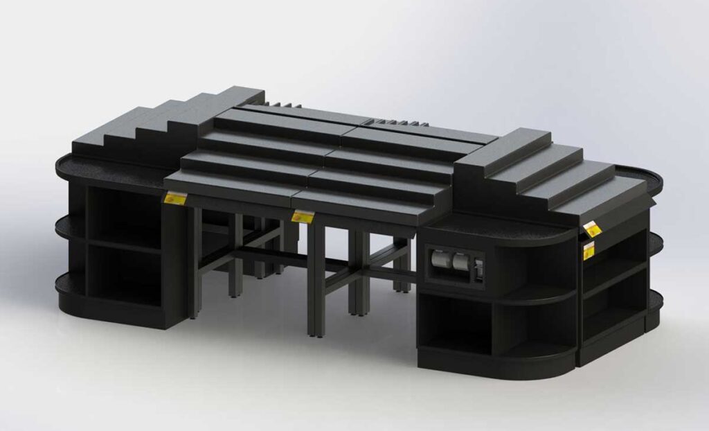 A model of the station platform.