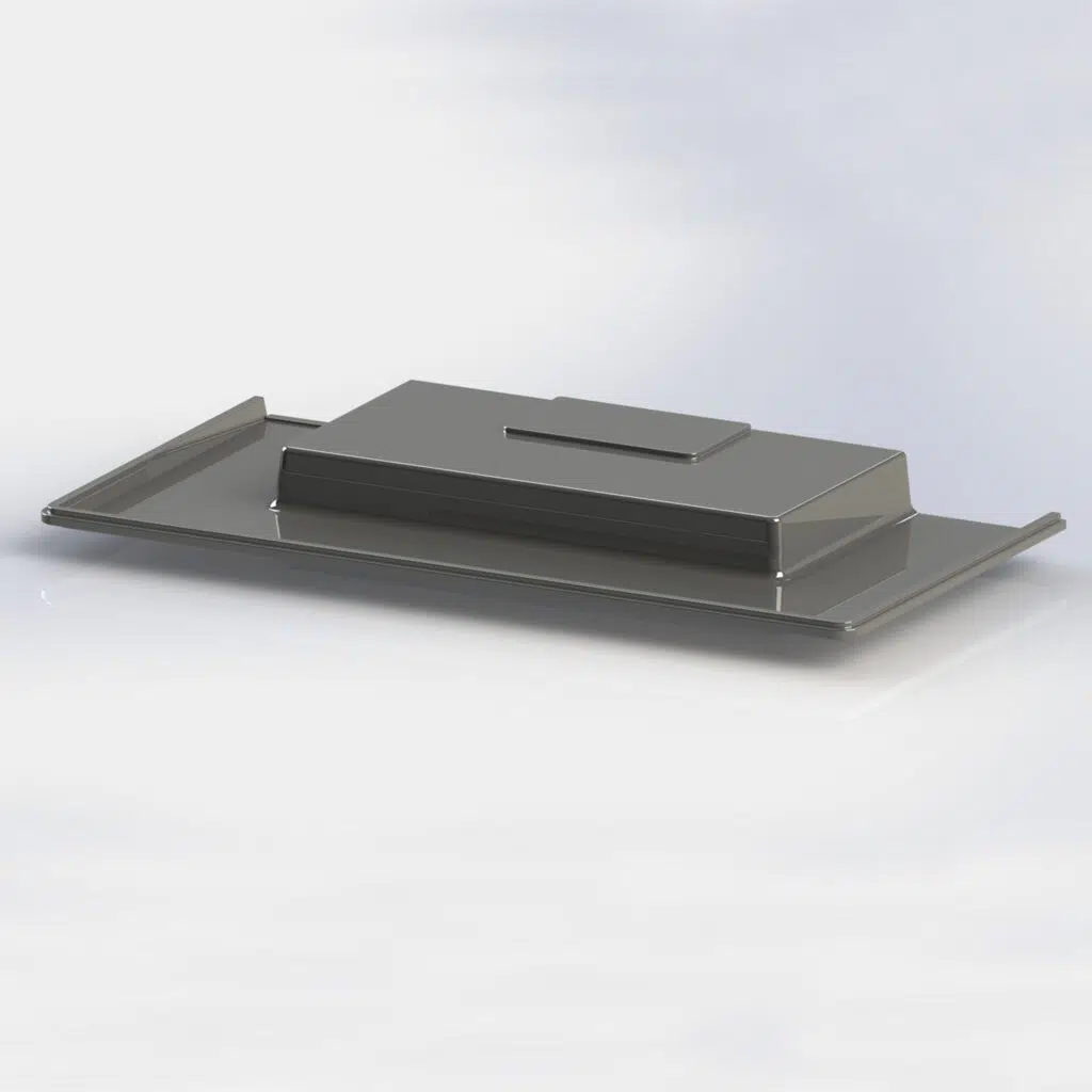 A metal object is shown with no background.