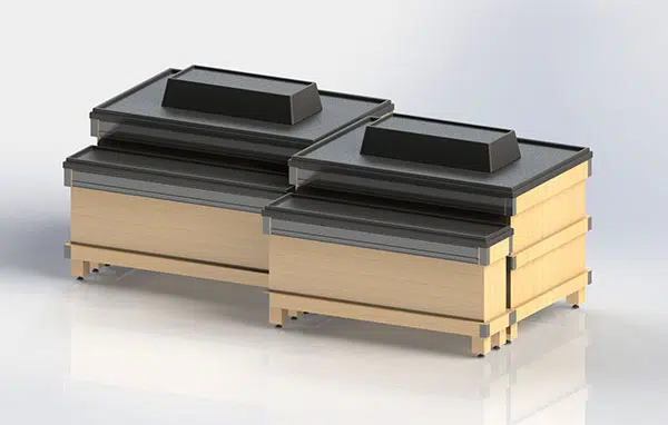 Orchard Bin Produce Table with Spillovers